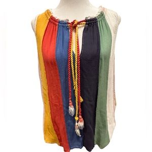 Ban jara Sleeveless women’s spring rainbow summer top medium
